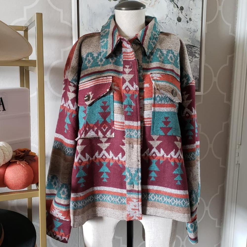 Aztec Print Jacket Western - Picture 2 of 2